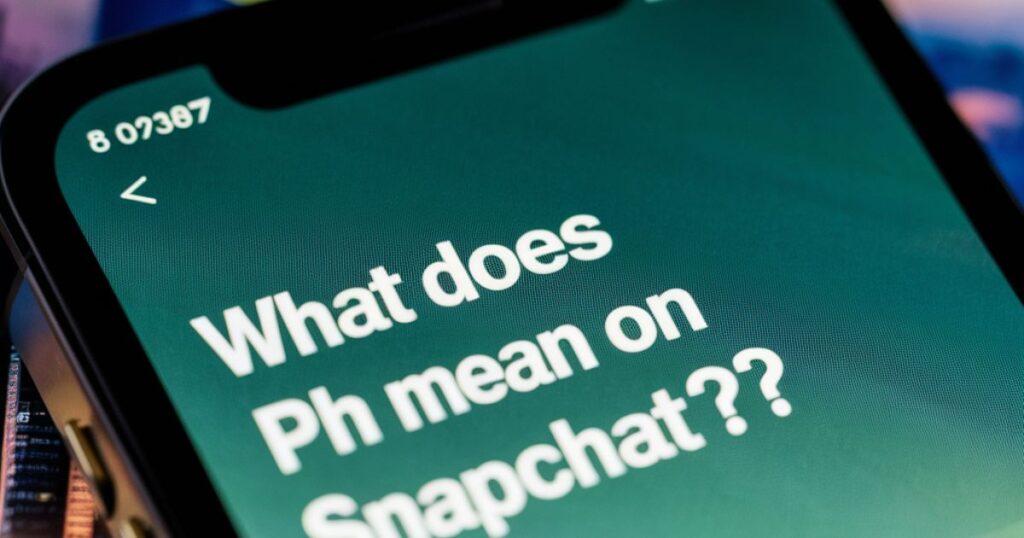 WHAT DOES PH MEAN ON SNAPCHAT